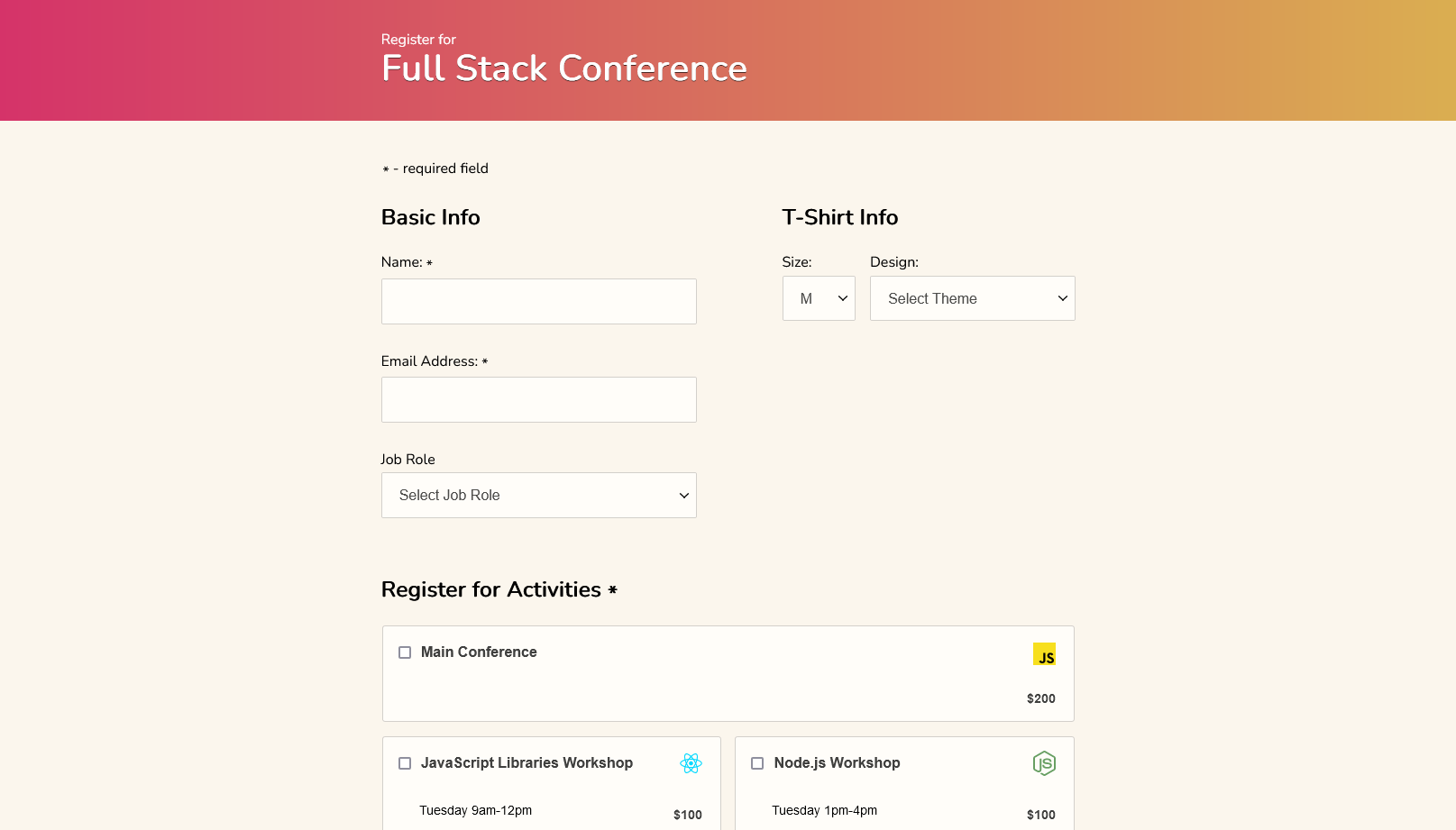 Interactive Form Validation